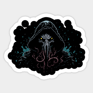 Hooded Tentacle Monster Sticker